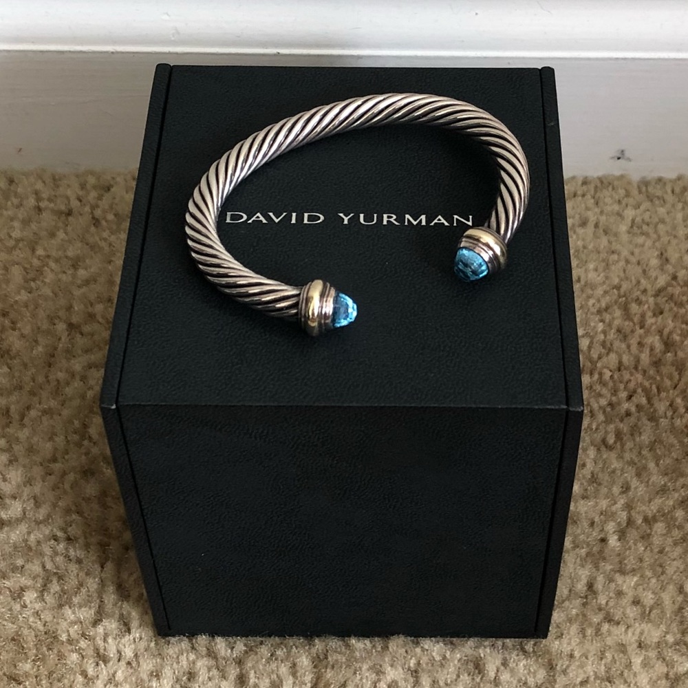 David Yurman Bracelet Blue Topez 14k 7mm
